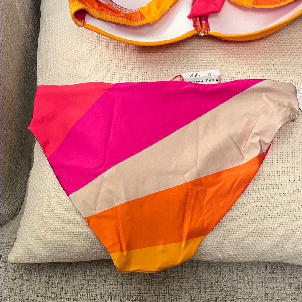 NWT NEW Trina Turk Pink and Orange Bikini Set - Picture 6 of 6
